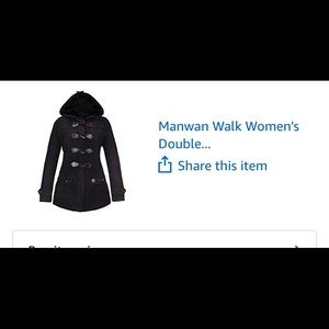 NWT Double breasted pea coat